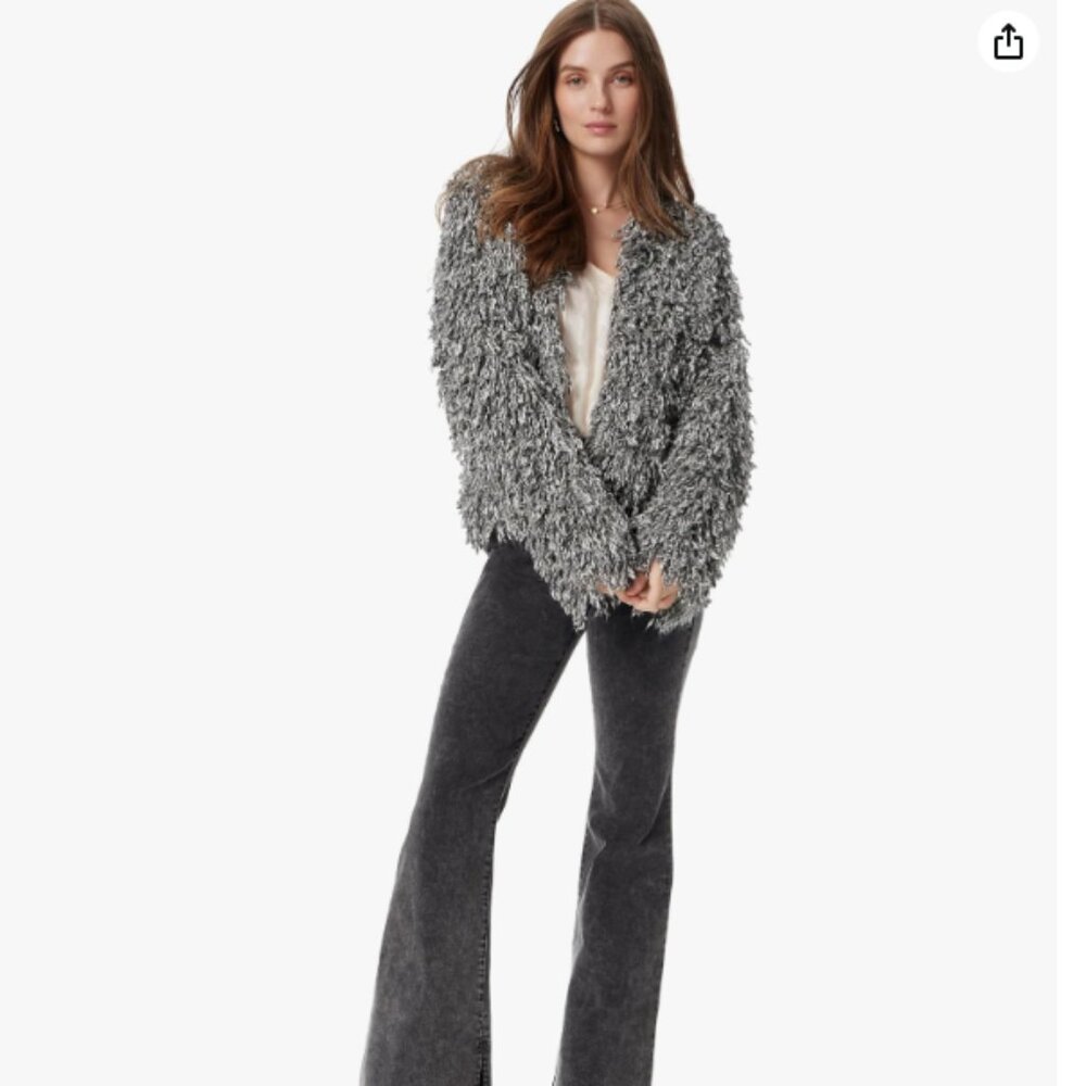 Sam Edelman Baelynn Shaggy Cardigan Sweater Size Small NWT